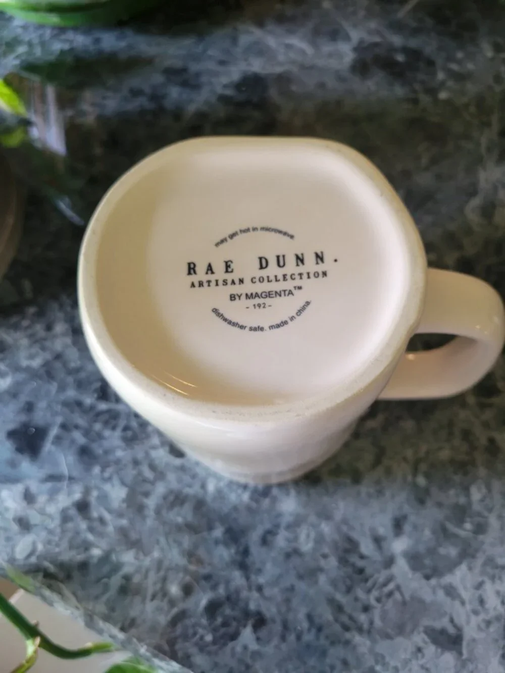 Rae Dunn CUP OF HAPPY Mug White/Orange Ceramic Coffee or Tea Cup 16oz NEW